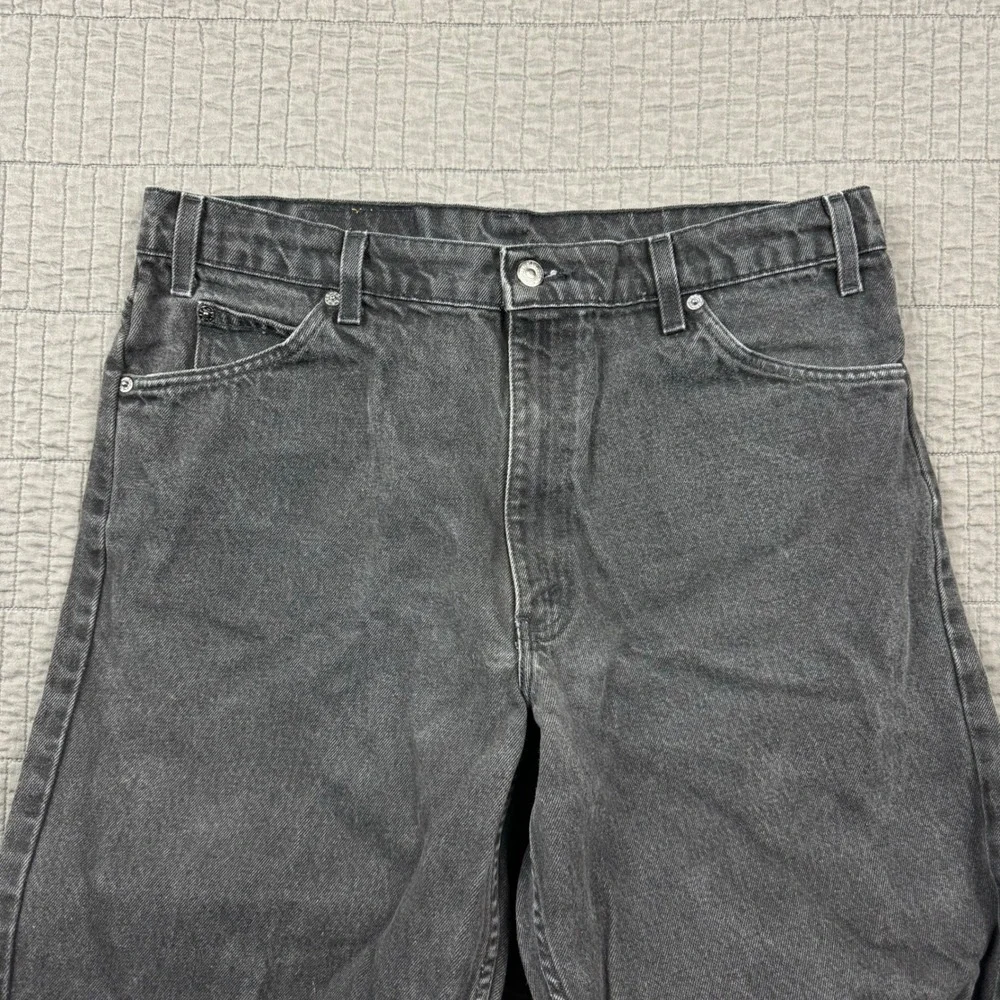 Vtg 90s Levis 550 Orange Tab Jeans Men 36x30 (34x30) Black Relaxed Tapered Denim